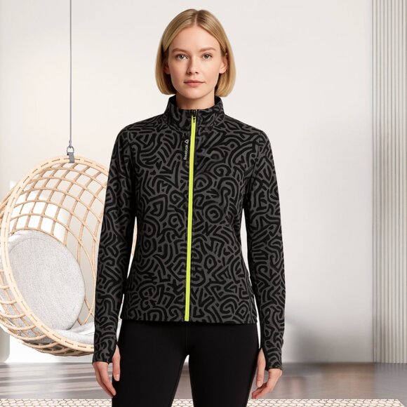 Reebok Speedwick Reflective Windbreaker Jacket Women’s Medium – Neon Zip - Picture 1 of 15